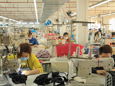 descripción general de la fábrica 06 líneas de producción de costura normales de fábrica